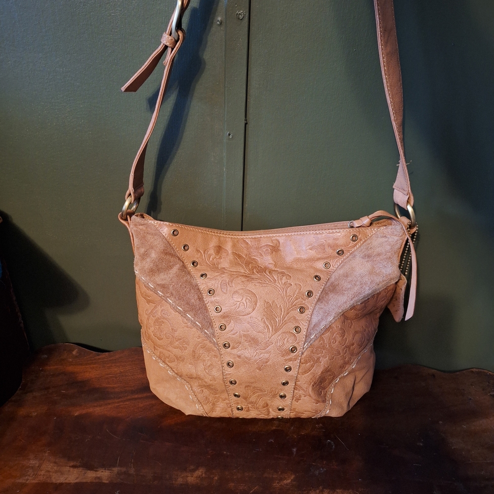 Tan Leather Crossbody Bag